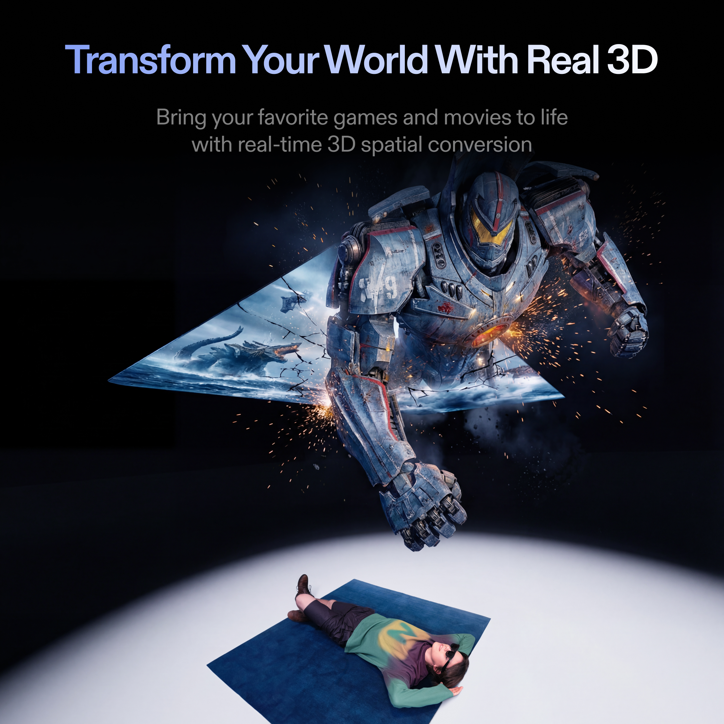 XREAL 1S AR Glasses 500" Screen 52 FOV 3DoF USB-C Devices
