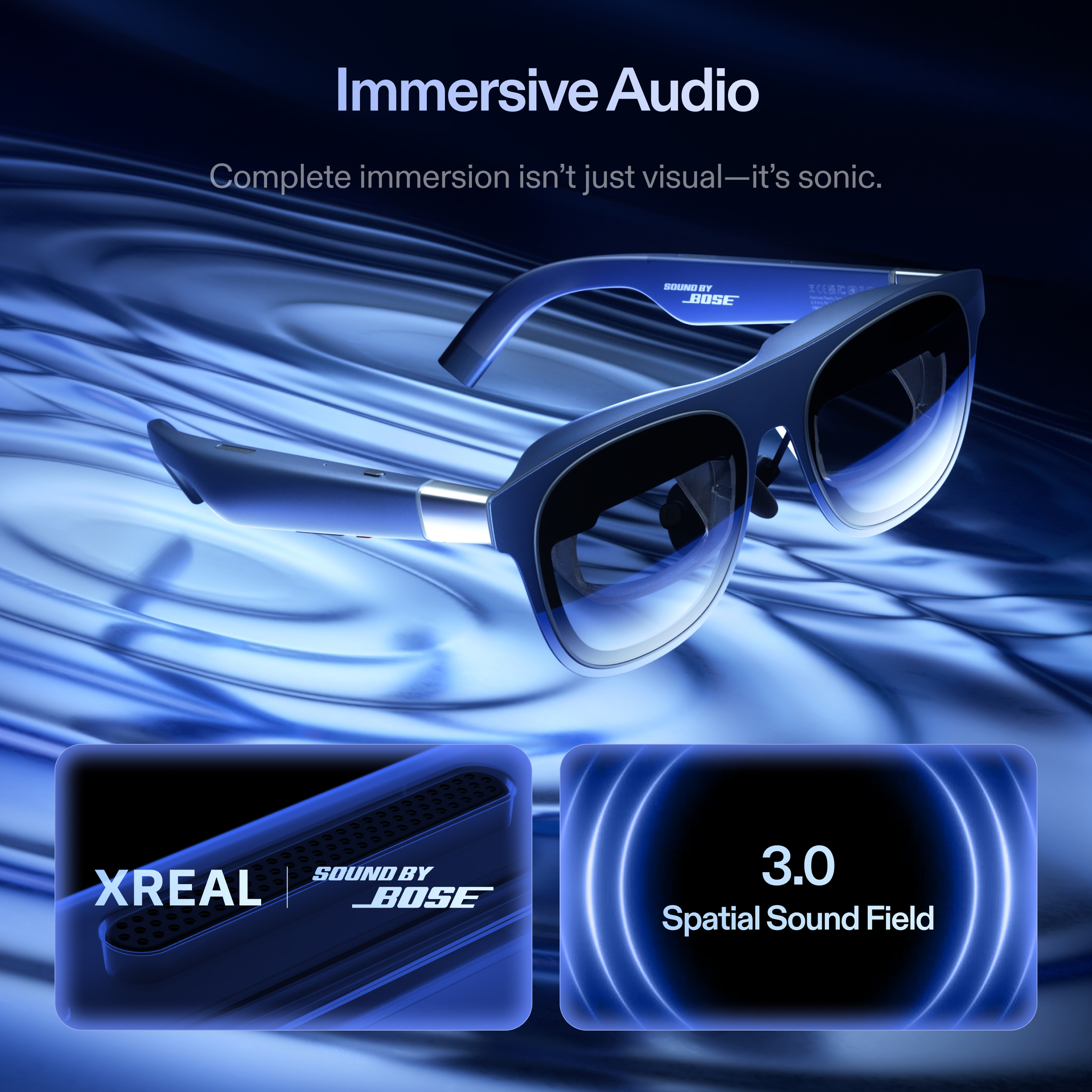 XREAL 1S AR Glasses 500" Screen 52 FOV 3DoF USB-C Devices