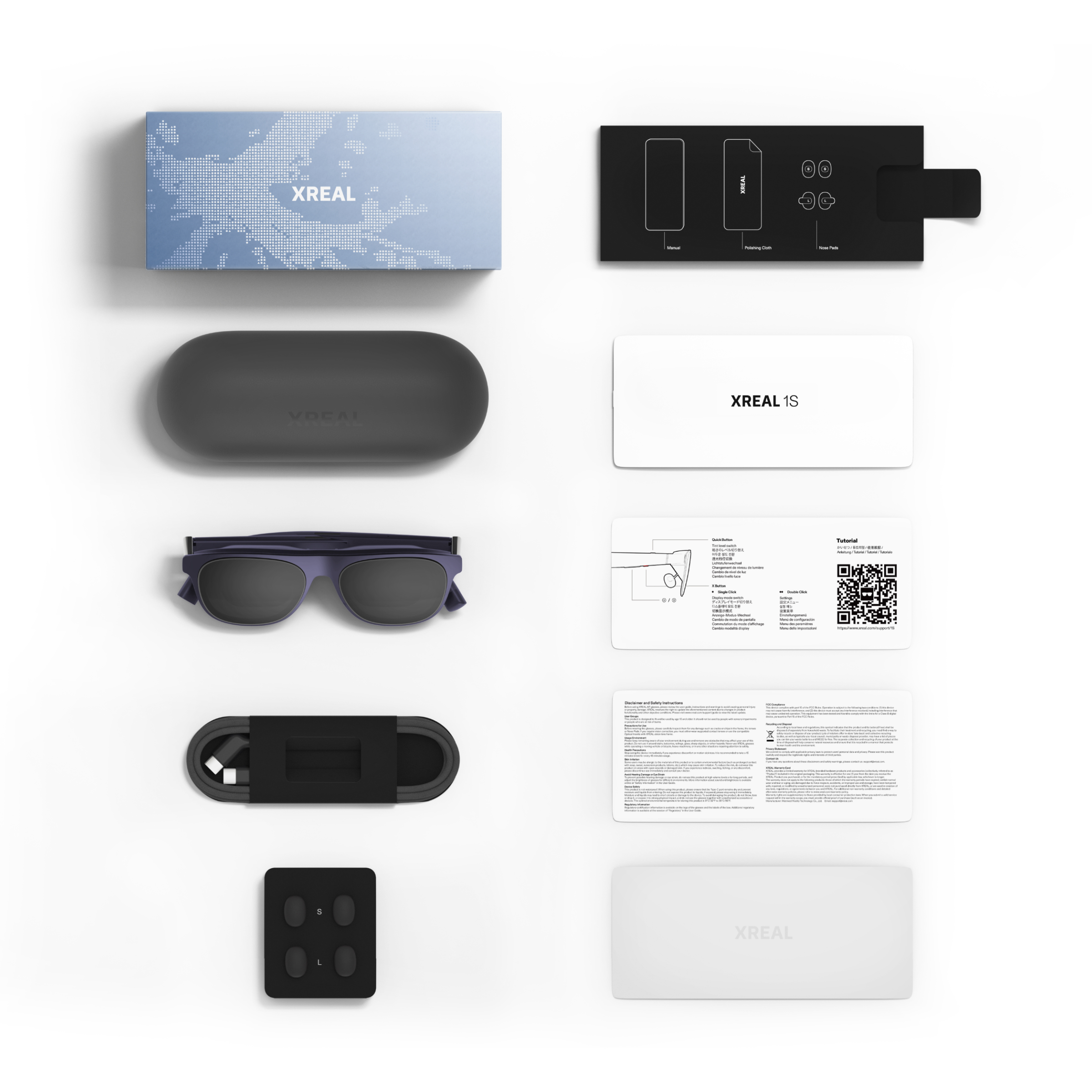 XREAL 1S AR Glasses 500" Screen 52 FOV 3DoF USB-C Devices