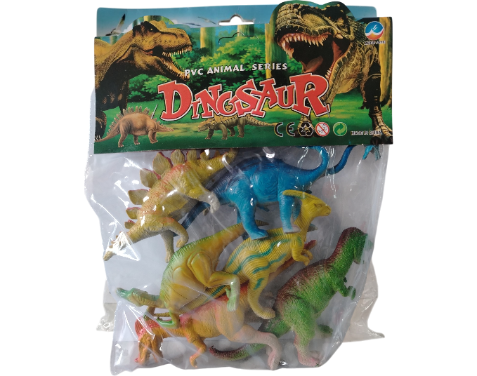 SET DE DINOSAURIOS EN BOLSA WORLD DINO X6 15CM KA1081