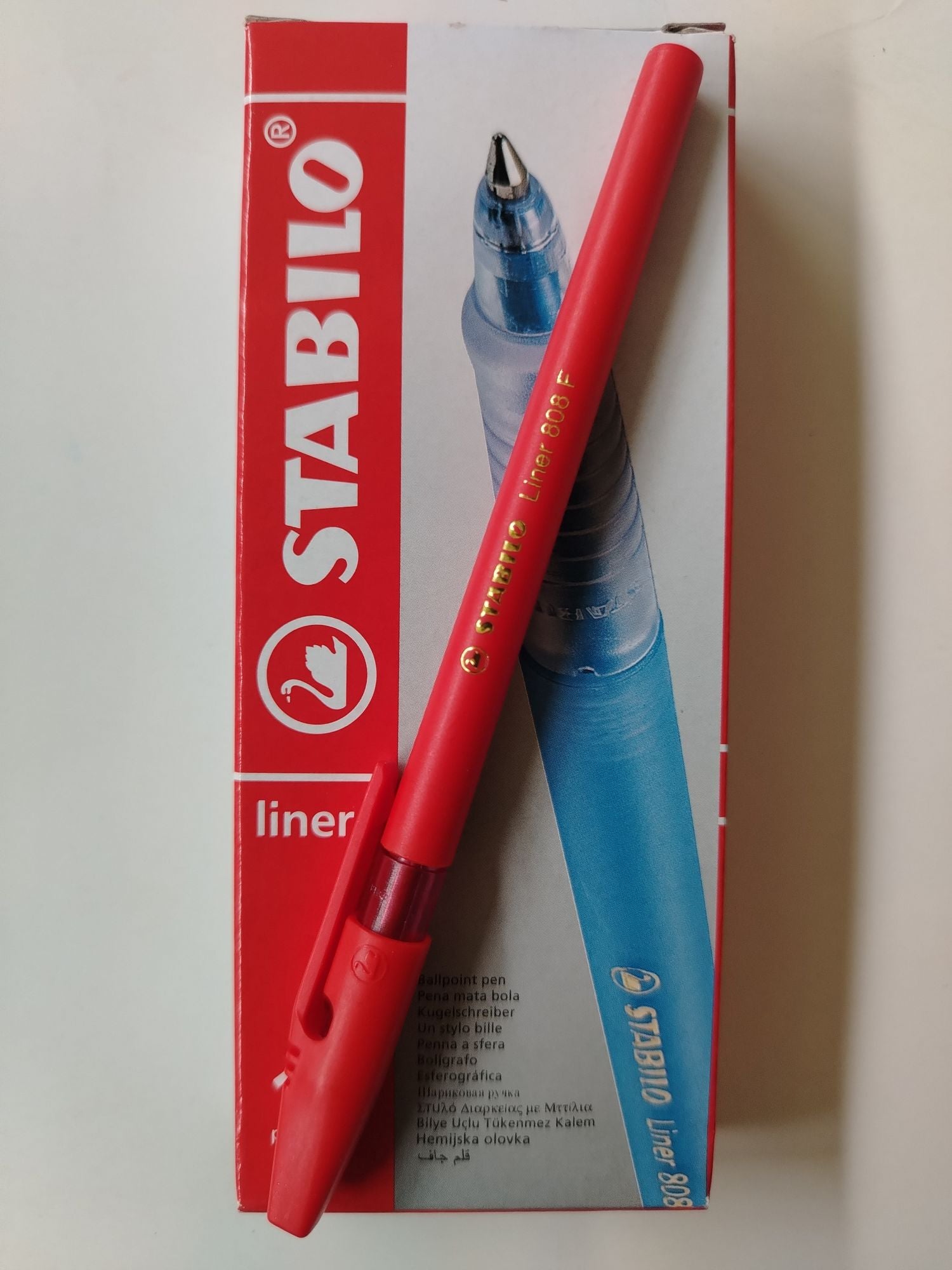 BOLIGRAFO STABILO 808 LINER FINO ROJO