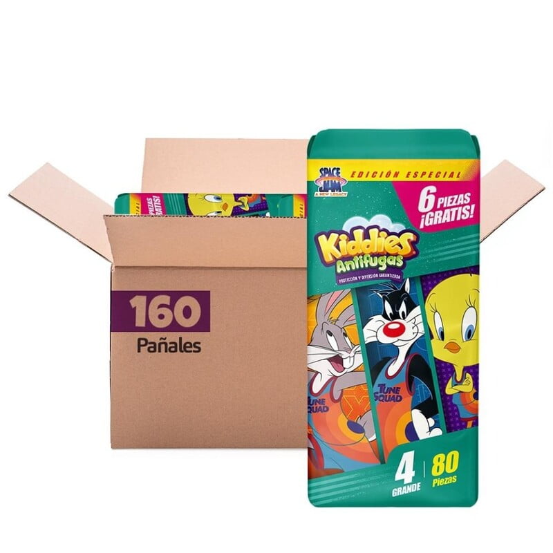 Pañal desechable Kiddies Talla 4 G Unisex 160 pzs Pañal desechable Kiddies Talla 4 G Unisex 160 pzs