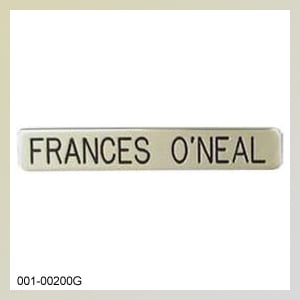 [QS2] Name Bar (2-1/4 x 3/8) 24 Karat Gold