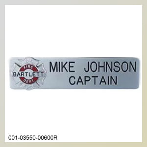 [600] Name Bar (3 x 3/4) Silver (Rhodium)