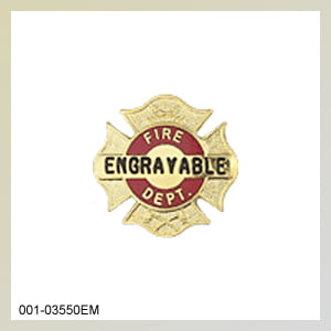 [QS3550] Maltese Cross FIRE - DEPT. Engravable Emblem