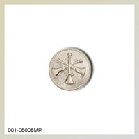 [QS5008] Three Crossed Horns Medium (11/16) Emblem Plain