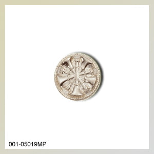 [QS5019] Five Crossed Horns Medium (11/16) Emblem Plain