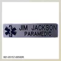 [QS5] Name Bar (2-5/8 x 5/8) Silver (Rhodium)