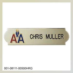 [QS5HR] Name Bar (2-5/8 x 5/8) 24 Karat Gold