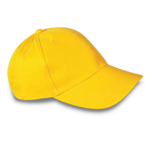CMK202 6 Panel Brushed Bull Denim Cap - White