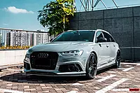 Audi RS6 Avant Carbon Fiber Front Bumper Caps | CFRP Aero Accents