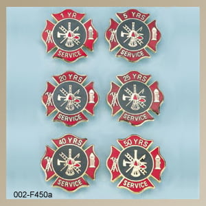 Firefighter Stock Service Award Pin