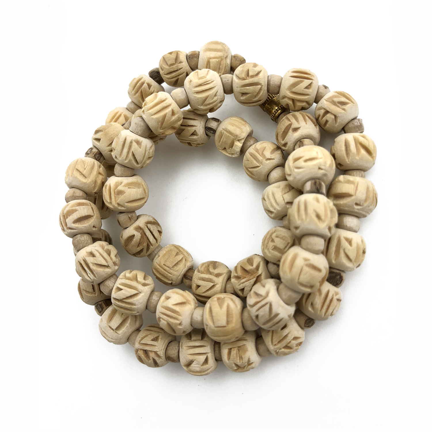 Original Tulsi Mala with Radha Name over Beads Round Shape