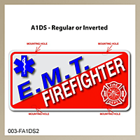 [003-FA1AP2-2E] FF A1 AUTO PLATE (Two Lines of Text w/ Two Emblems)