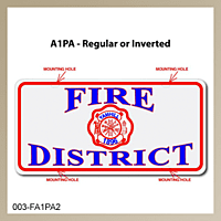 [003-FA1AP2] FF A1 AUTO PLATE (Two Lines of Text)