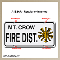 [003-FA1AP2] FF A1 AUTO PLATE (Two Lines of Text)