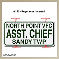 [003-FA1AP3] FF A1 AUTO PLATE (Three Lines of Text)