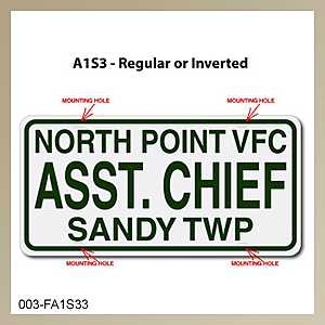 [003-FA1AP3] FF A1 AUTO PLATE (Three Lines of Text)