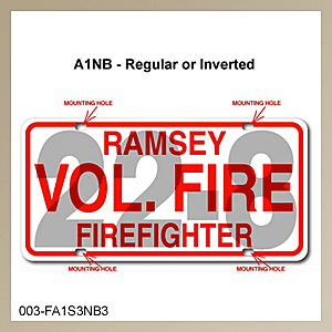 [003-FA1AP3-W] FF A1 AUTO PLATE (Three Lines of Text w/ Watermark)