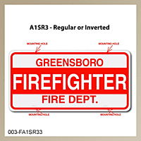 [003-FA1AP3] FF A1 AUTO PLATE (Three Lines of Text)