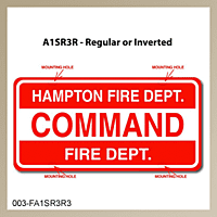 [003-FA1AP3] FF A1 AUTO PLATE (Three Lines of Text)