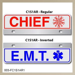 [003-FC1AP1] FF C1 AUTO PLATE (One Line of Text)