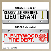 [003-FC1AP2] FF C1 AUTO PLATE (Two Lines of Text)