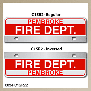 [003-FC1AP2] FF C1 AUTO PLATE (Two Lines of Text)
