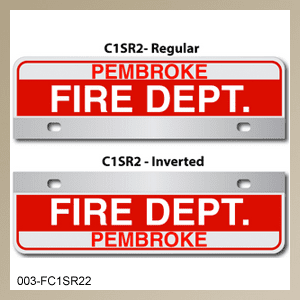 [003-FC1AP2] FF C1 AUTO PLATE (Two Lines of Text)