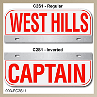 [003-FC2AP1] FF C2 AUTO PLATE (One Line of Text)