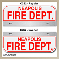[003-FC2AP2] FF C2 AUTO PLATE (Two Lines of Text)