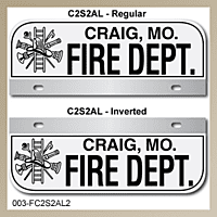 [003-FC2AP2] FF C2 AUTO PLATE (Two Lines of Text)