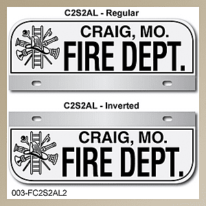 [003-FC2AP2] FF C2 AUTO PLATE (Two Lines of Text)