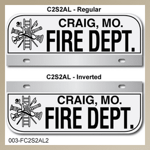 [003-FC2AP2] FF C2 AUTO PLATE (Two Lines of Text)