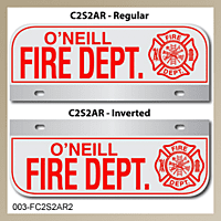 [003-FC2AP2] FF C2 AUTO PLATE (Two Lines of Text)