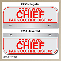 [003-FC2AP3] FF C2 AUTO PLATE (Three Lines of Text)