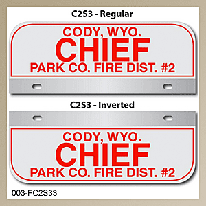 [003-FC2AP3] FF C2 AUTO PLATE (Three Lines of Text)