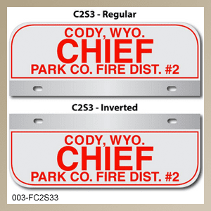 [003-FC2AP3] FF C2 AUTO PLATE (Three Lines of Text)