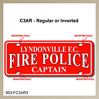 [003-FC3AP3] FF C3 AUTO PLATE (Three Lines of Text)