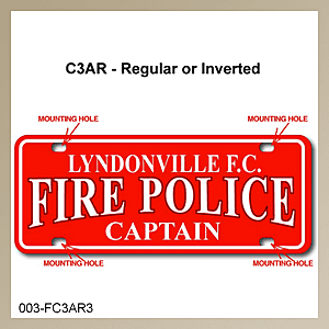 [003-FC3AP3] FF C3 AUTO PLATE (Three Lines of Text)