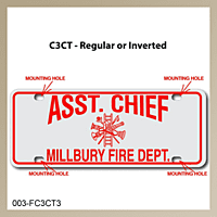 [003-FC3AP2] FF C3 AUTO PLATE (Two Lines of Text)