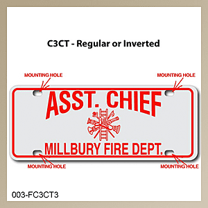 [003-FC3AP2] FF C3 AUTO PLATE (Two Lines of Text)