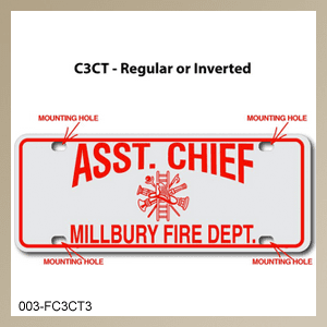 [003-FC3AP2] FF C3 AUTO PLATE (Two Lines of Text)
