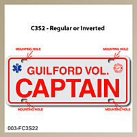[003-FC3AP2-S2E] FF C3 AUTO PLATE (Two Lines of Text)