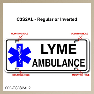 [003-FC3AP2-S] FF C3 AUTO PLATE (Two Lines of Text)