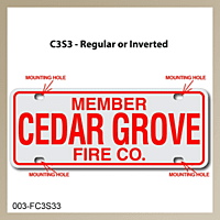 [003-FC3AP3-S] FF C3 AUTO PLATE (Three Lines of Text)