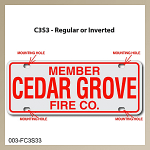 [003-FC3AP3-S] FF C3 AUTO PLATE (Three Lines of Text)
