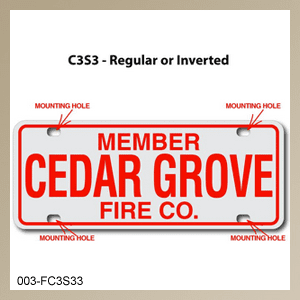 [003-FC3AP3-S] FF C3 AUTO PLATE (Three Lines of Text)