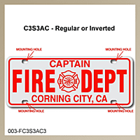 [003-FC3AP3-S] FF C3 AUTO PLATE (Three Lines of Text)