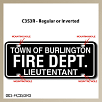 [003-FC3AP3-S] FF C3 AUTO PLATE (Three Lines of Text)